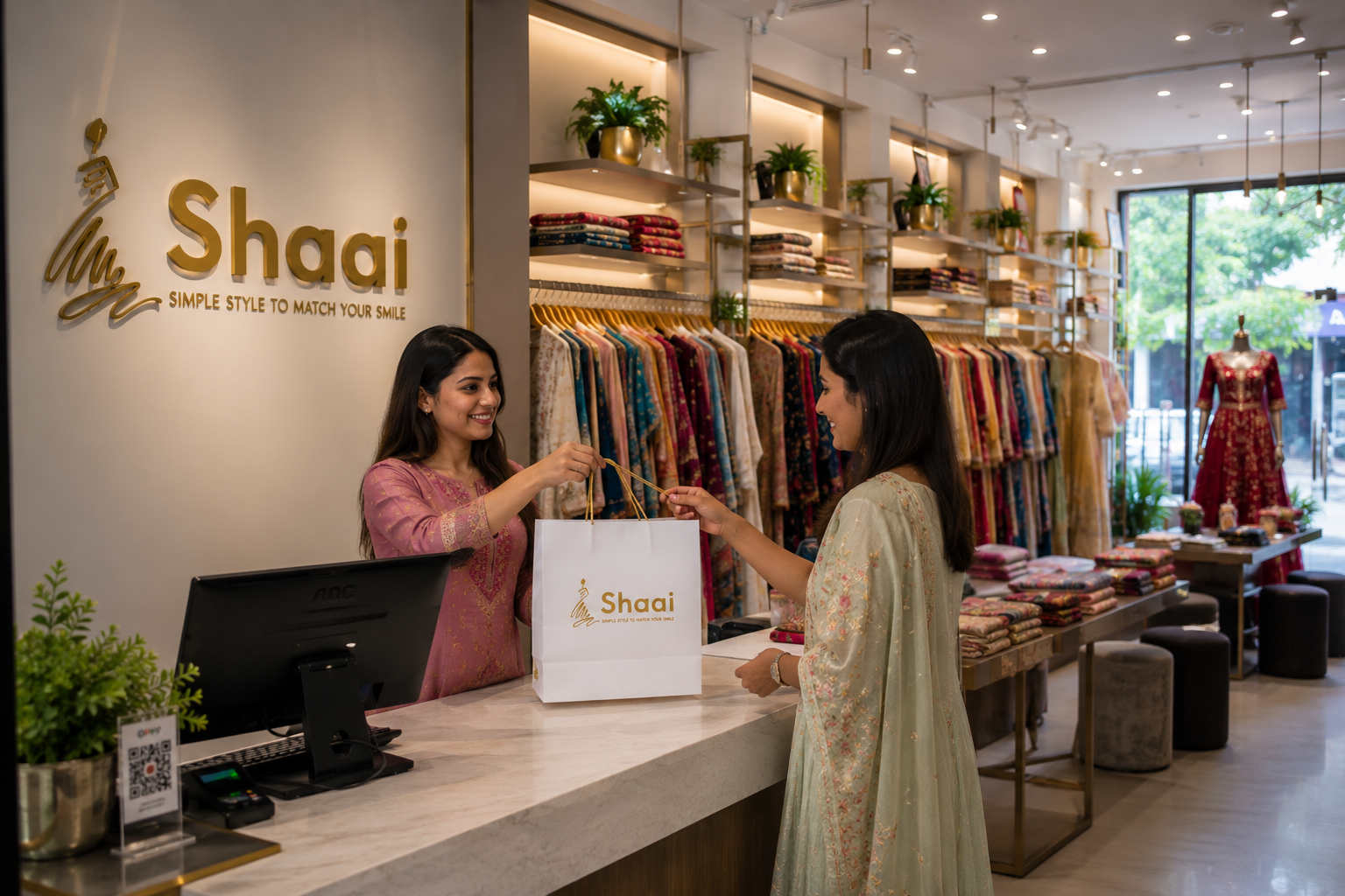 Modern retail boutique interior